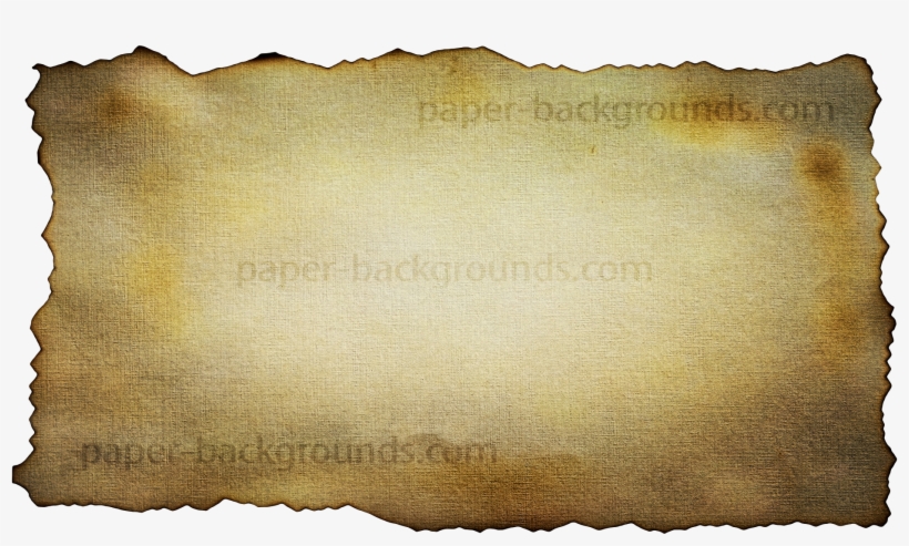 Vintage aged parchment paper with burnt, irregular edges and subtle watermark text.