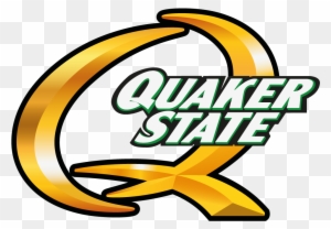 Quaker State logo featuring a stylized golden "Q" with green-and-white text on transparent background.