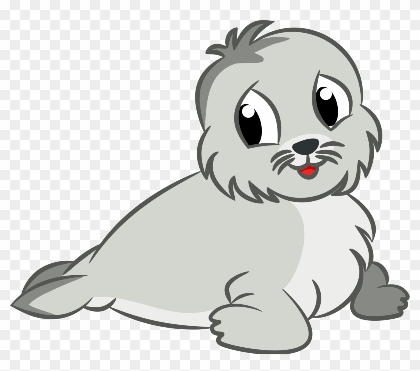 Adorable Baby Seal Cartoon Illustration - Free PNG Download