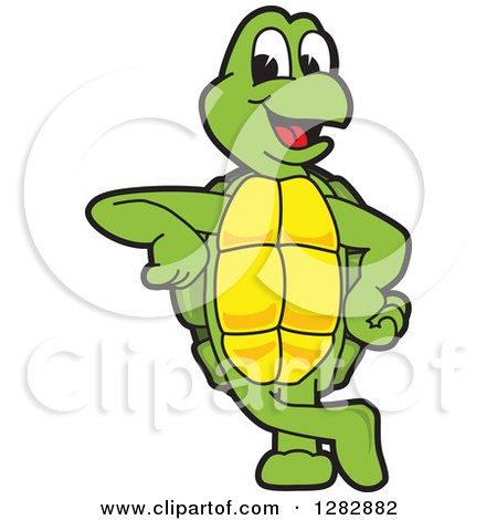 Friendly Cartoon Turtle Illustration - Clipart for Education and Kids Content