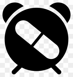 Medication Reminder Cancellation Icon - Visual Symbol for Skipping or Stopping Pills