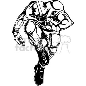 Football Player Action Illustration - Free Vector Clipart