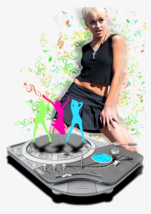 Modern DJ Turntable Setup with Vibrant Visual Effects | Music Production