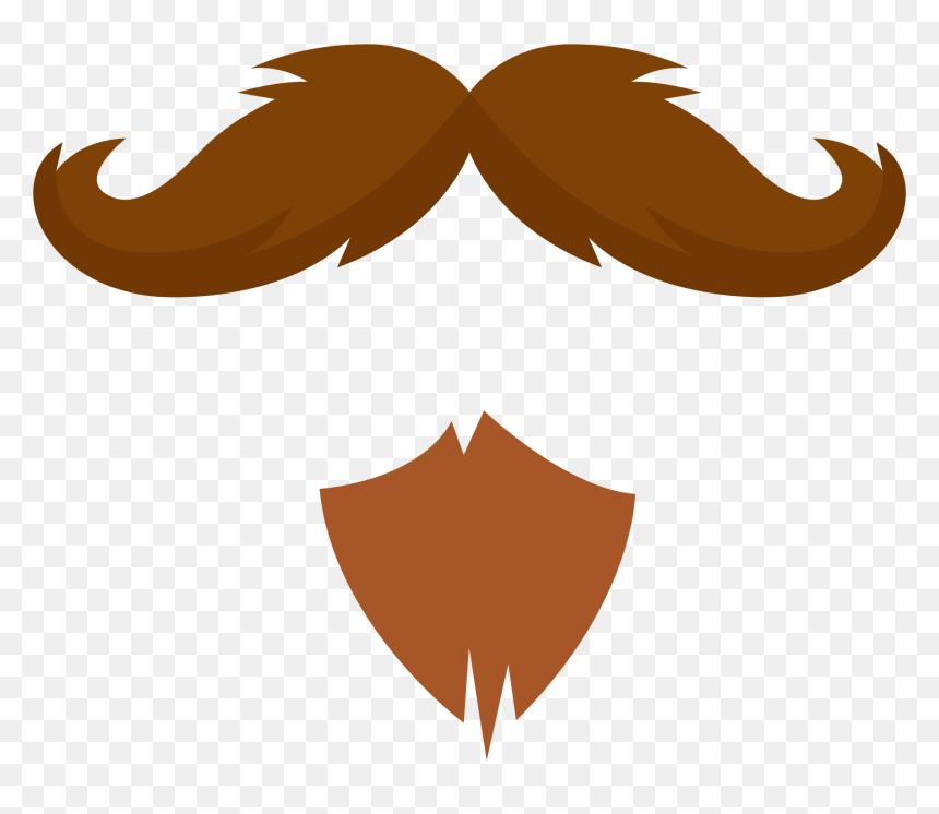 Classic Handlebar Mustache and Goatee Illustration - Free PNG Clipart
