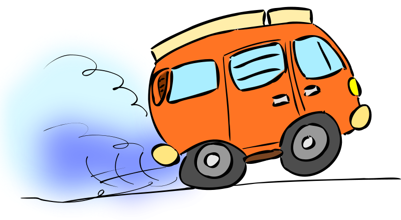 Snow Plow Van Cartoon Illustration - Winter Service Vehicle Art