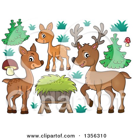 Cute Cartoon Deer Illustration for Kids’ Educational and Storytelling Content