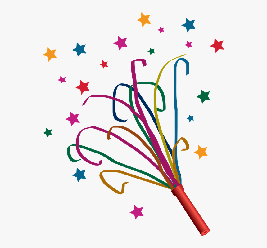 Festive Party Popper Clipart - Free Download for Celebrations