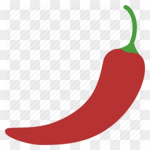 A vibrant red chili pepper with a green stem, illustrated in a clean vector style on a transparent background.