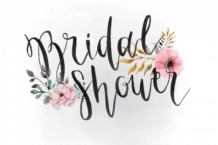 Bridal Shower Invitation Design | Watercolor Floral Calligraphy