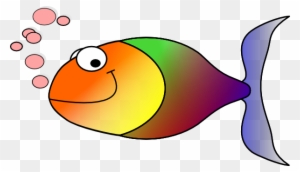 Rainbow Fish Cartoon Illustration - Free PNG Clipart