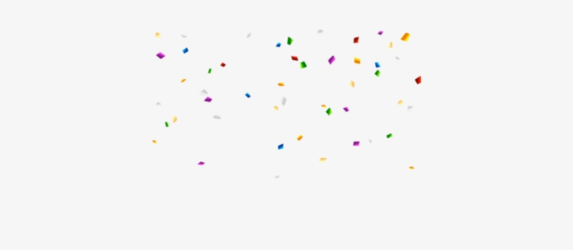 Colorful confetti pieces scattered across a white background, evoking celebration and festivity.