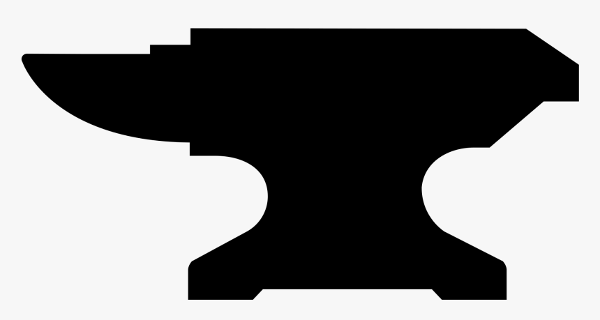 Anvil Silhouette Icon - Classic Blacksmith Tool Symbol