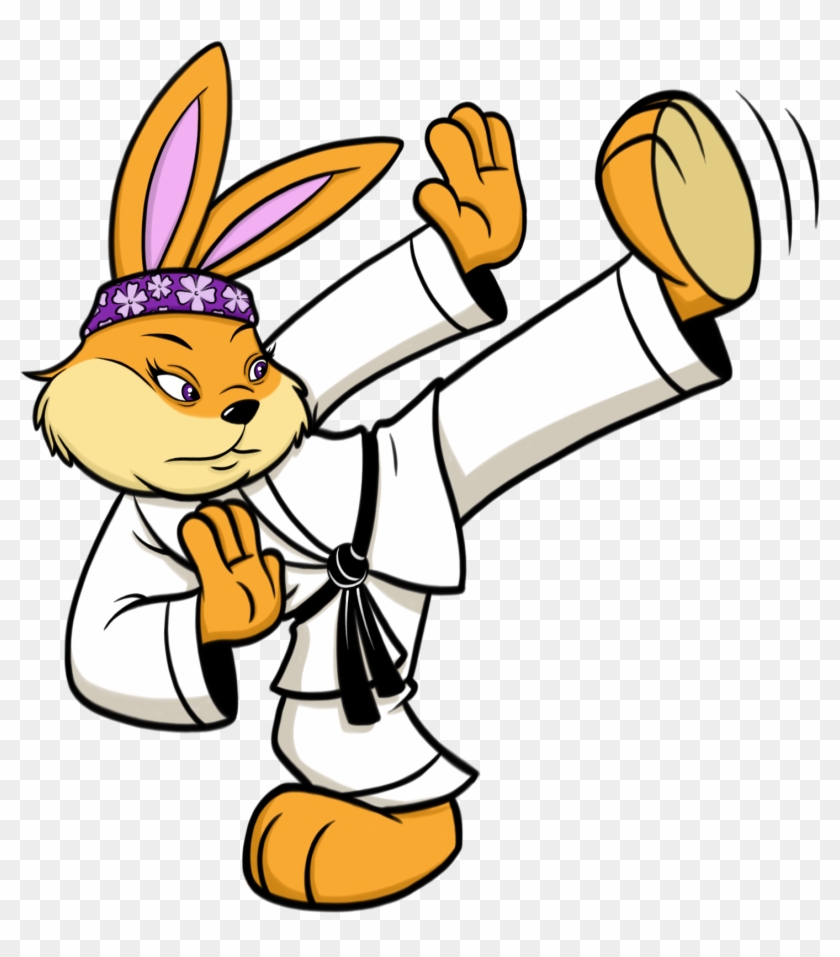 Karate Rabbit - Fun Martial Arts Character Illustration