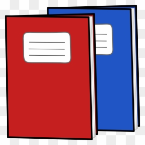 Red and Blue Binder Illustration - Free Clipart for Educational & Office Use