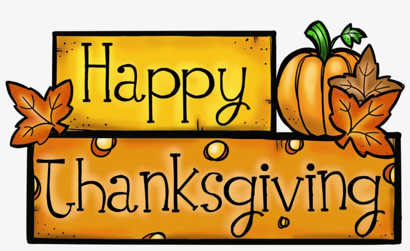 Happy Thanksgiving Clipart - Festive Fall Greeting Image