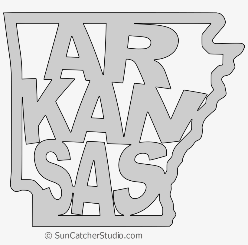 Arkansas State Outline Graphic - Free Download & SVG Cut File