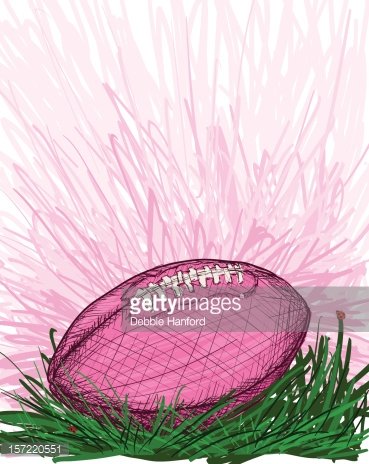 Pink Football Illustration - Artistic Sports Design for Events & Campaigns