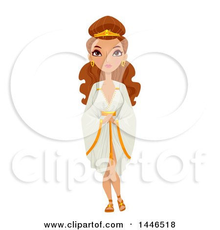 Greek Goddess Illustration - Elegant Ancient Mythology Character Design