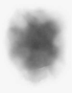 Abstract grayscale smoke-like blur centered on white background, evoking mystery or transition.