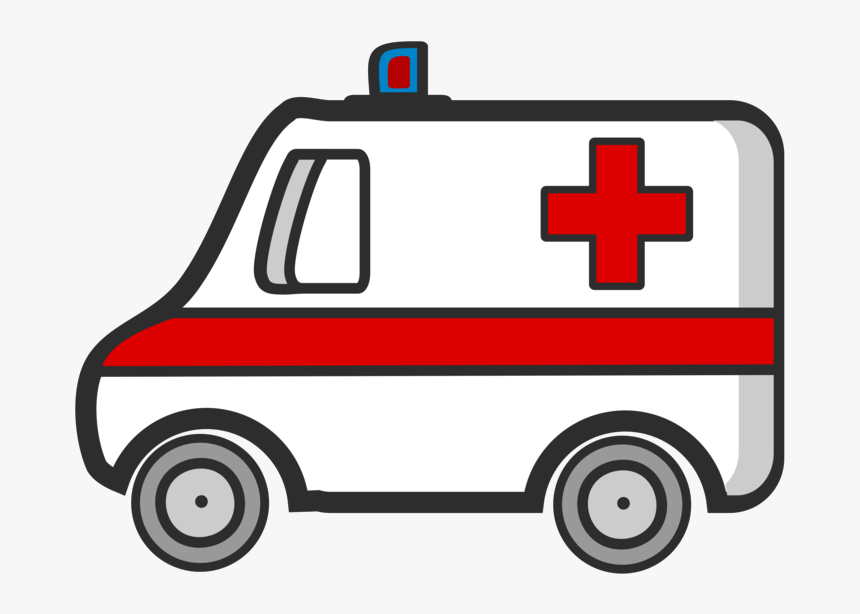 Ambulance Illustration - Medical Emergency Vehicle Clipart
