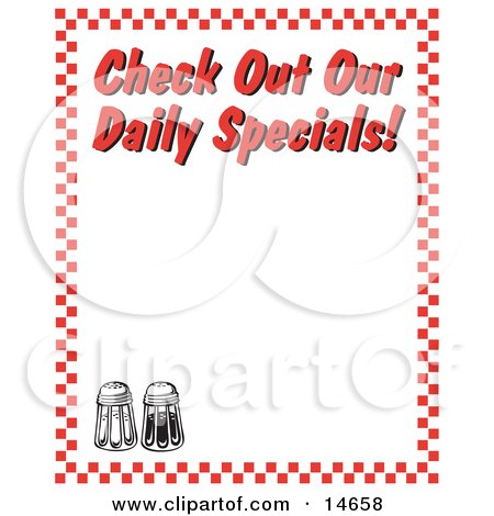 daily specials - Clip Art Library