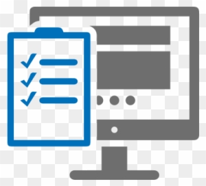 A computer monitor displaying a checklist icon with three checked items, symbolizing digital task management or compliance verification.