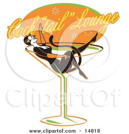 Cocktail Lounge Vintage Illustration - Retro Bar Art & Design Inspiration