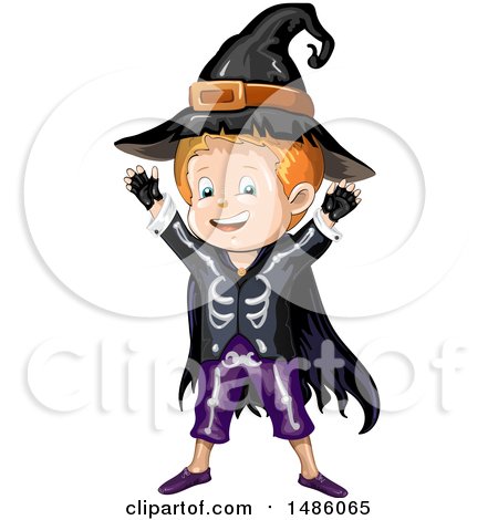 Cute Halloween Witch Costume for Kids - Free Clipart Image