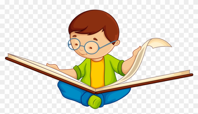 School Clipart-student at desk open book reading clipart - Clip Art Library