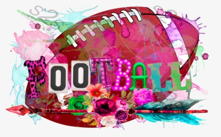 Artistic Football Illustration - Floral & Paint-Splatter Design