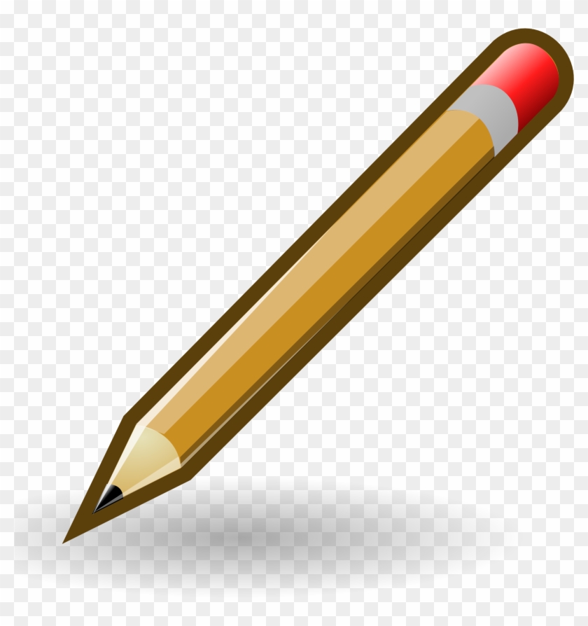 Classic Wooden Pencil with Eraser - High-Quality PNG Image