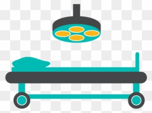 Surgical Operating Table Icon - Medical Equipment Illustration