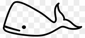 Whale Illustration - Clean Line Art for Educational and Design Use