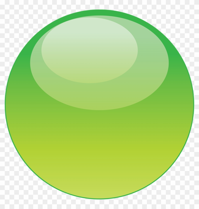Green Glossy Sphere Icon - High-Quality PNG for UI Design
