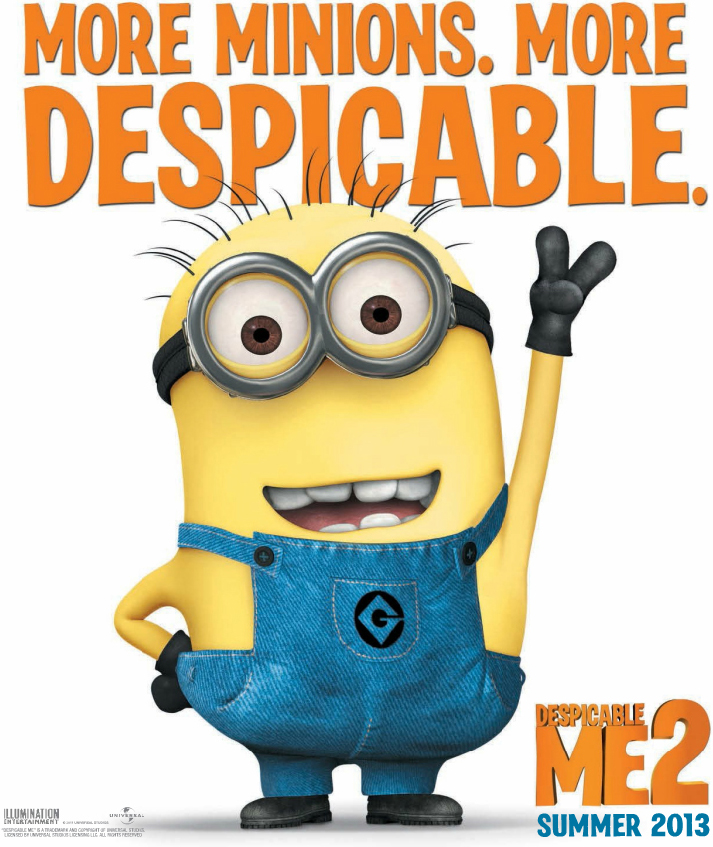 Despicable Me 2 Minion Poster - Official Movie Promotional Art