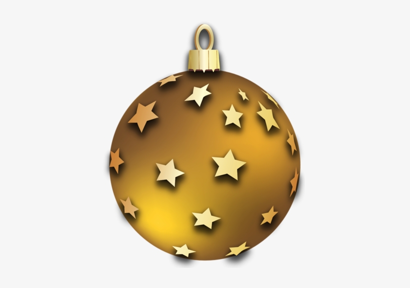 Golden Christmas ornament with star patterns and a gold cap, set against a white background.