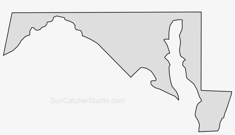 Maryland State Map Outline - Free Downloadable Clipart