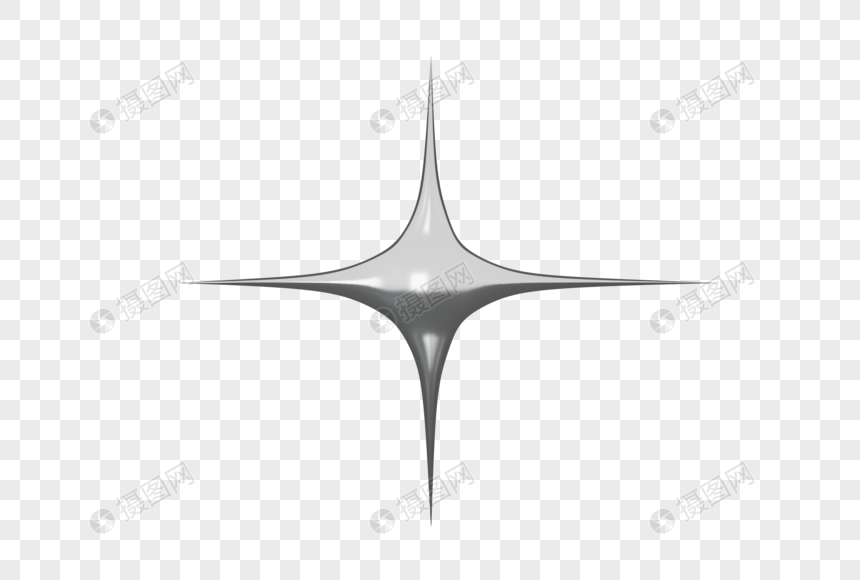Glossy Silver Starburst Graphic - Free PNG Download
