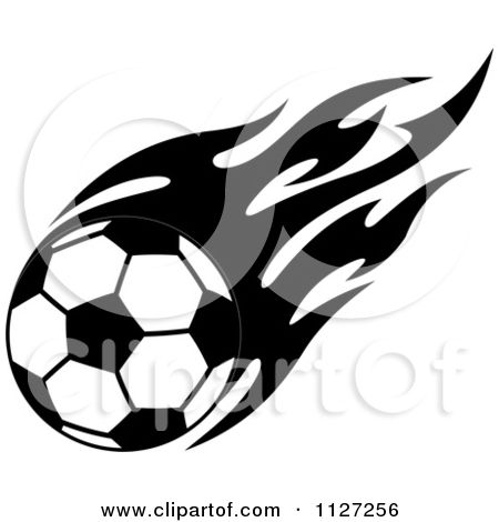Fiery Soccer Ball Clipart - Dynamic Sports Graphic for Teams & Events