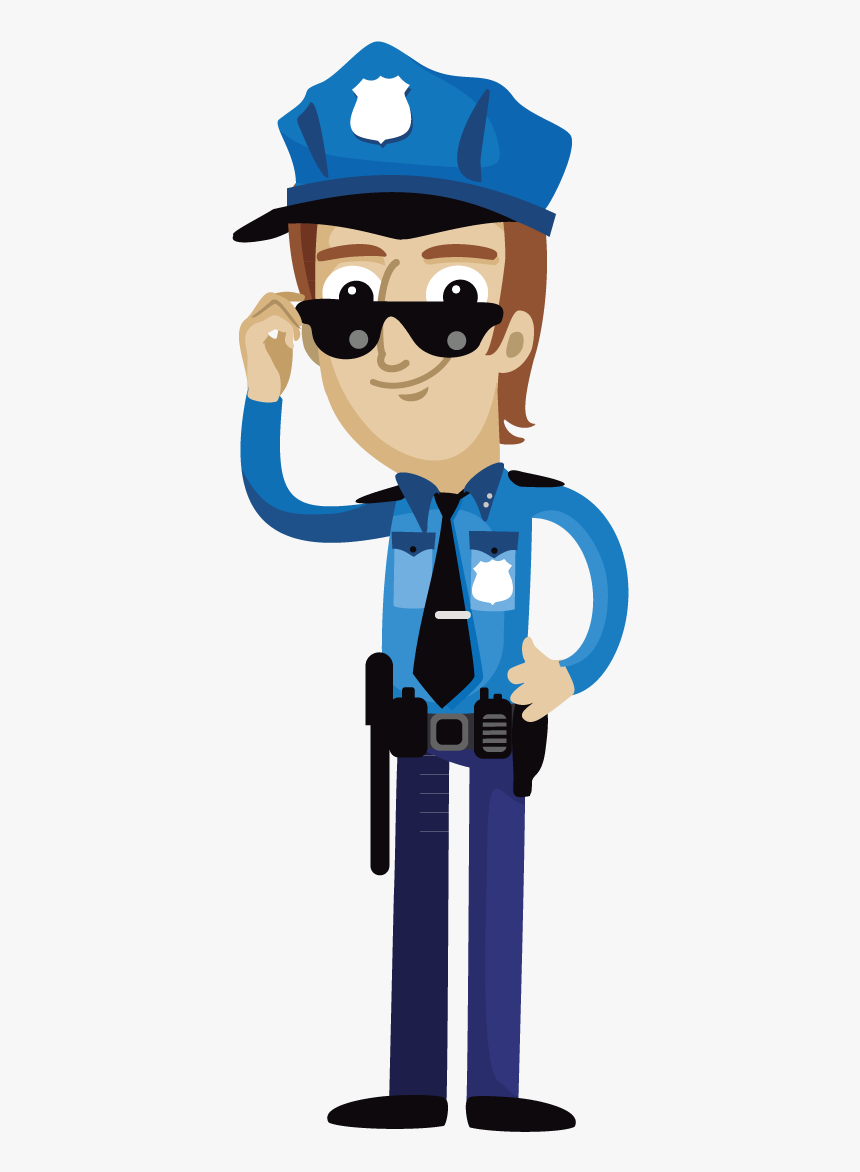 Friendly Police Officer Illustration - Free Clipart for Law Enforcement Content