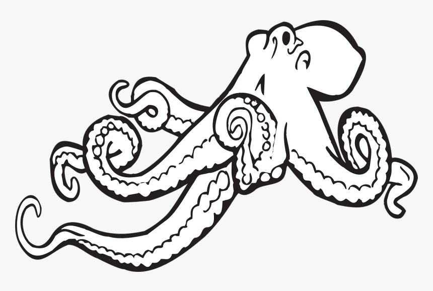 Octopus Coloring Page - Free Printable Marine Life Illustration