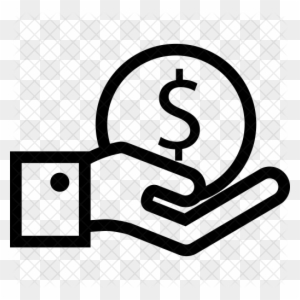 Hand holding a coin with a dollar sign, symbolizing financial support or payment.
