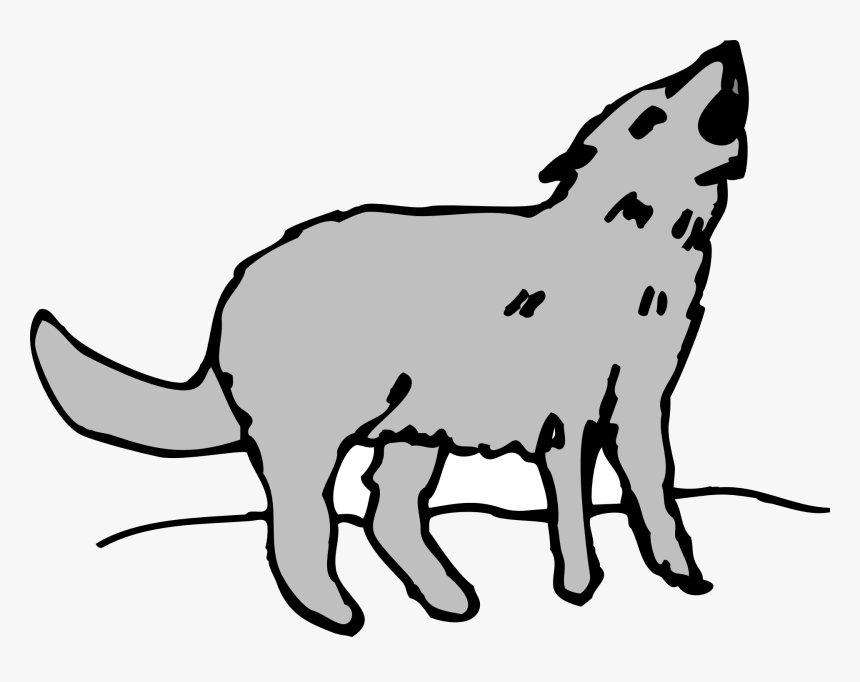 Howling Wolf Illustration - Free Clipart for Wildlife and Nature Projects