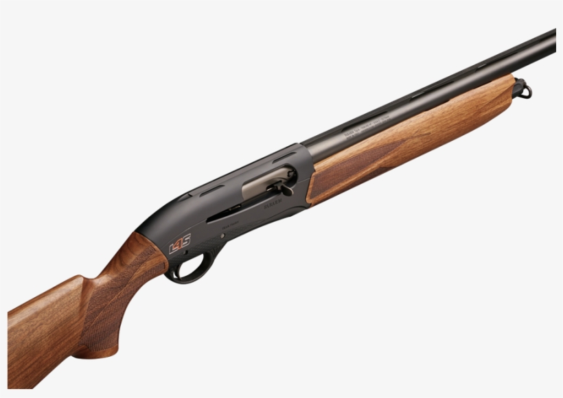 Beretta A400 Xplor semi-automatic shotgun with walnut stock and black receiver, angled view on white background.