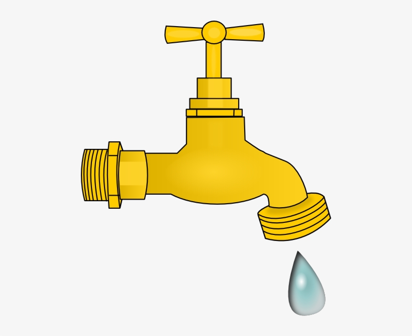 Tap Dripping. Dripping Tap, Light Blue Illustration With Light - Clip 