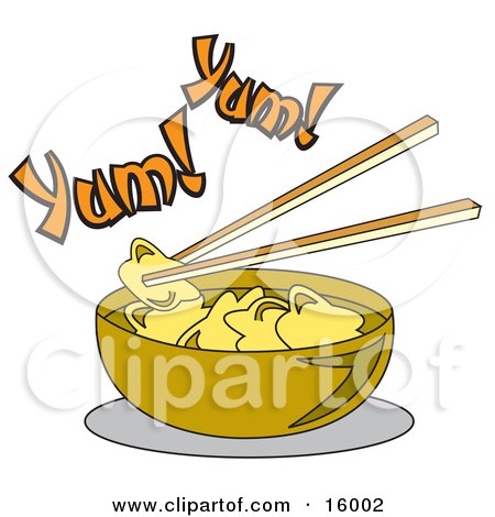 Delicious Noodle Bowl Illustration - Free Clipart for Food Blogs & Menus