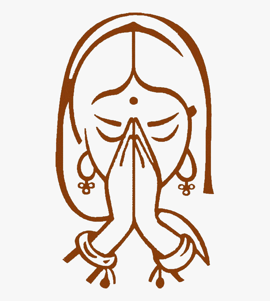 Namaste Gesture Illustration - Spiritual Symbol of Respect and Unity