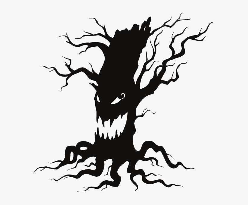 Spooky Tree Nail Art Halloween - wide 1
