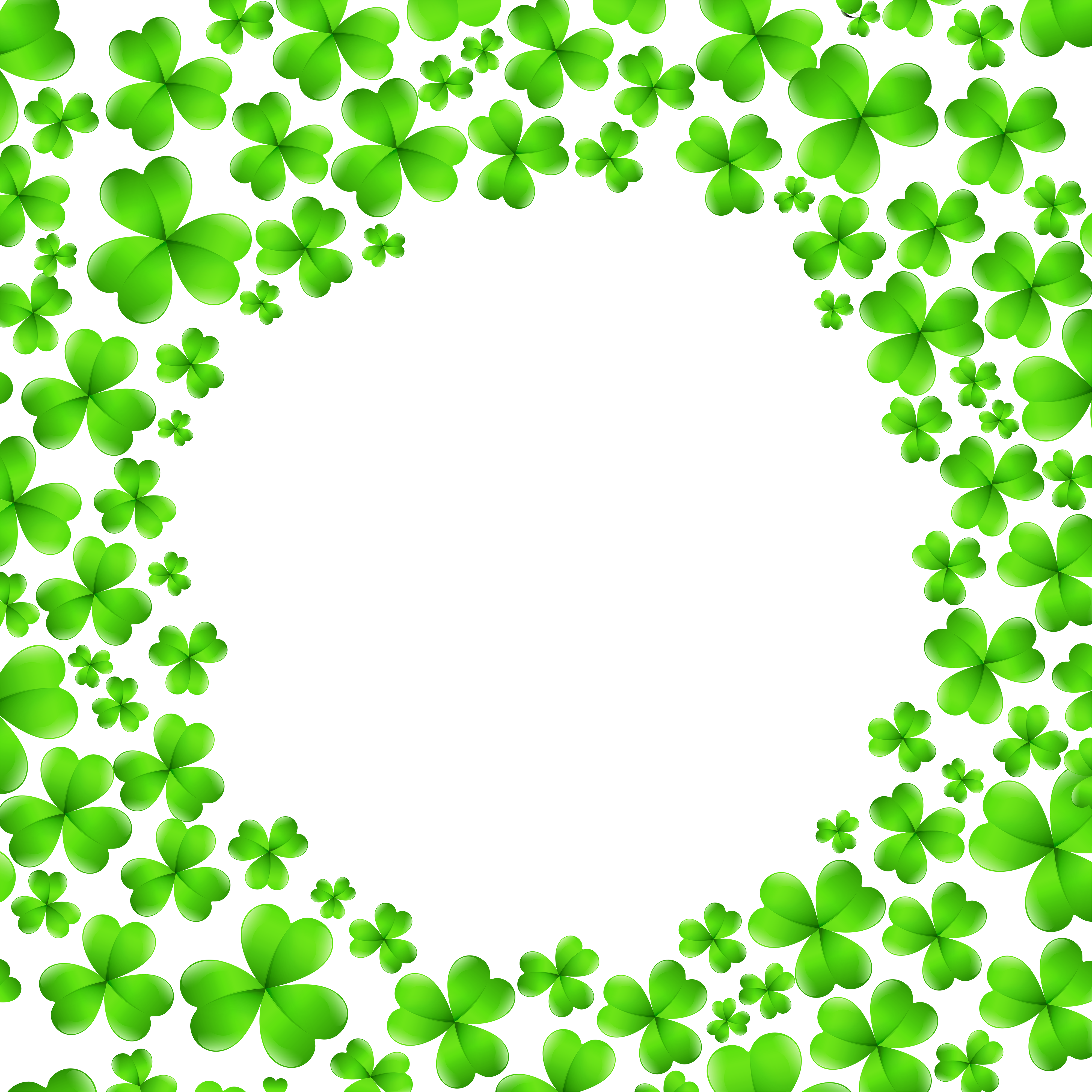 Shamrock Border Background - Festive Green Clover Frame for St. Patrick’s Day