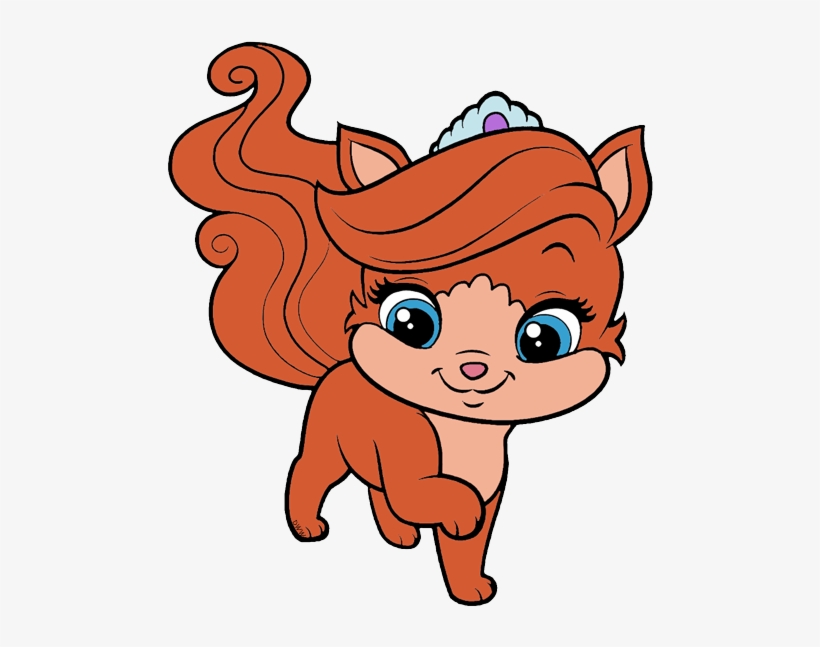 Cute Cartoon Kitten with Crown - Free Clipart Image